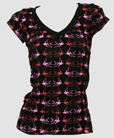 Front - Swallow black-red-pink fashion
