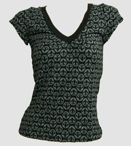 Front - Grafic grey fashion t-shirt