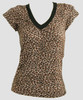 Front - Leopard brown fashion t-shirt