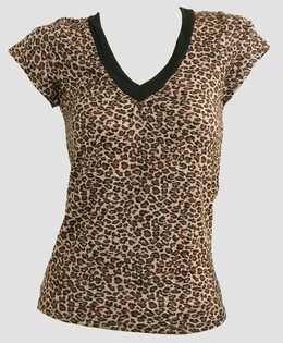 Front - Leopard brown fashion t-shirt