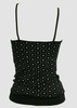 Back - Dot flower black-white top pocket top