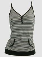 Front - Stripe black-grey top pocket top