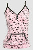 Front - Stars pink-Black top pocket top