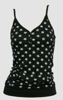 Front - 3D star black-white top pocket top