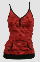 Front - Check black-red top pocket top