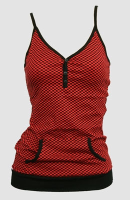 Front - Check black-red top pocket top