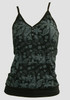 Front - Flower punk black-grey top pocket top