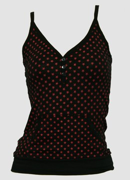 Star basic black-red top pocket top