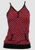 Front - Check big black-D pink top pocket top