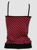 Back - Check big black-D pink top pocket top