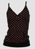 Front - Dot big black-pink top pocket top