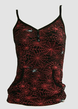 Front - Spider black-red top pocket top