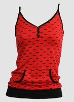 Front - Bat red-black top pocket top