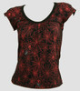 Front - Spider black-red top fashion top