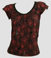 Front - Spider black-red top fashion top