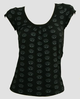 Front - Punch black-grey top fashion top