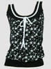 Front - Star black-white top fashion top