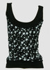 Back - Star black-white top fashion top