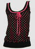 Front - Dot big black-pink top fashion top