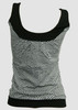 Back - Check black-white top fashion top