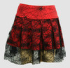 Spider red punk mini skirt