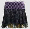 Check purple punk mini skirt