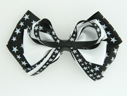 Star mix black-white big hair clips piece