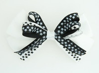 Plain star white big hair clips piece