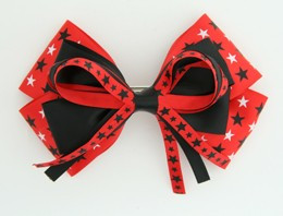 Star mix red-black big hair clips piece