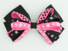 Plain star black-pink big hair clips piece
