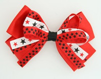 Plain star red big hair clips piece