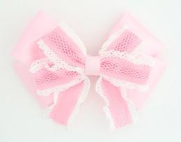 Lace L.pink big hair clips piece