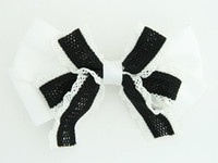 Lace white big hair clips piece