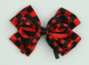 Check red big hair clips piece