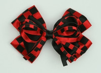 Check red big hair clips piece