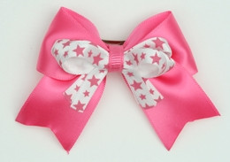 Star D pink / white-pink star cute clean