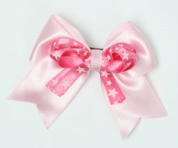 Star L pink / D pink-white star cute clean