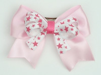 Star L pink / white-pink star cute clean
