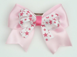 Star L pink / white-pink star cute clean