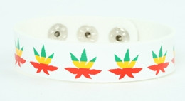 Marijuana white rasta small stripes & checker