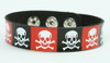 Skull bone check black-red small stripes & checker