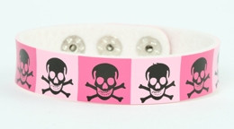 Skull bone check pink-pink small stripes & checker