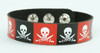 Skull sword black-red small stripes & checker