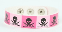 Skull sword L pink-D pink small stripes & checker