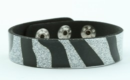 Zebra silver G small stripes & checker