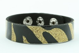 Zebra gold G small stripes & checker