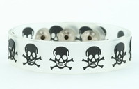 Skull bone transparent small stripes & checker