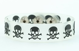 Skull bone transparent small stripes & checker