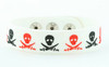 Skull sword white-black-red small stripes & checker
