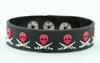 Skull sword black-pink-white small stripes & checker